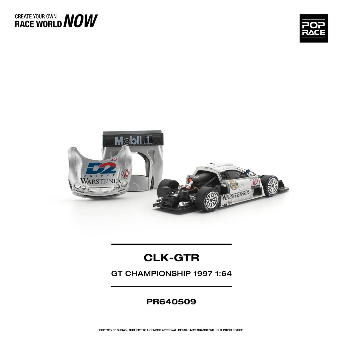 (PRE-ORDER) Mercedes-Benz AMG CLK GTR FIA GT Championship 1997 Pop Race 1/64 PR640509