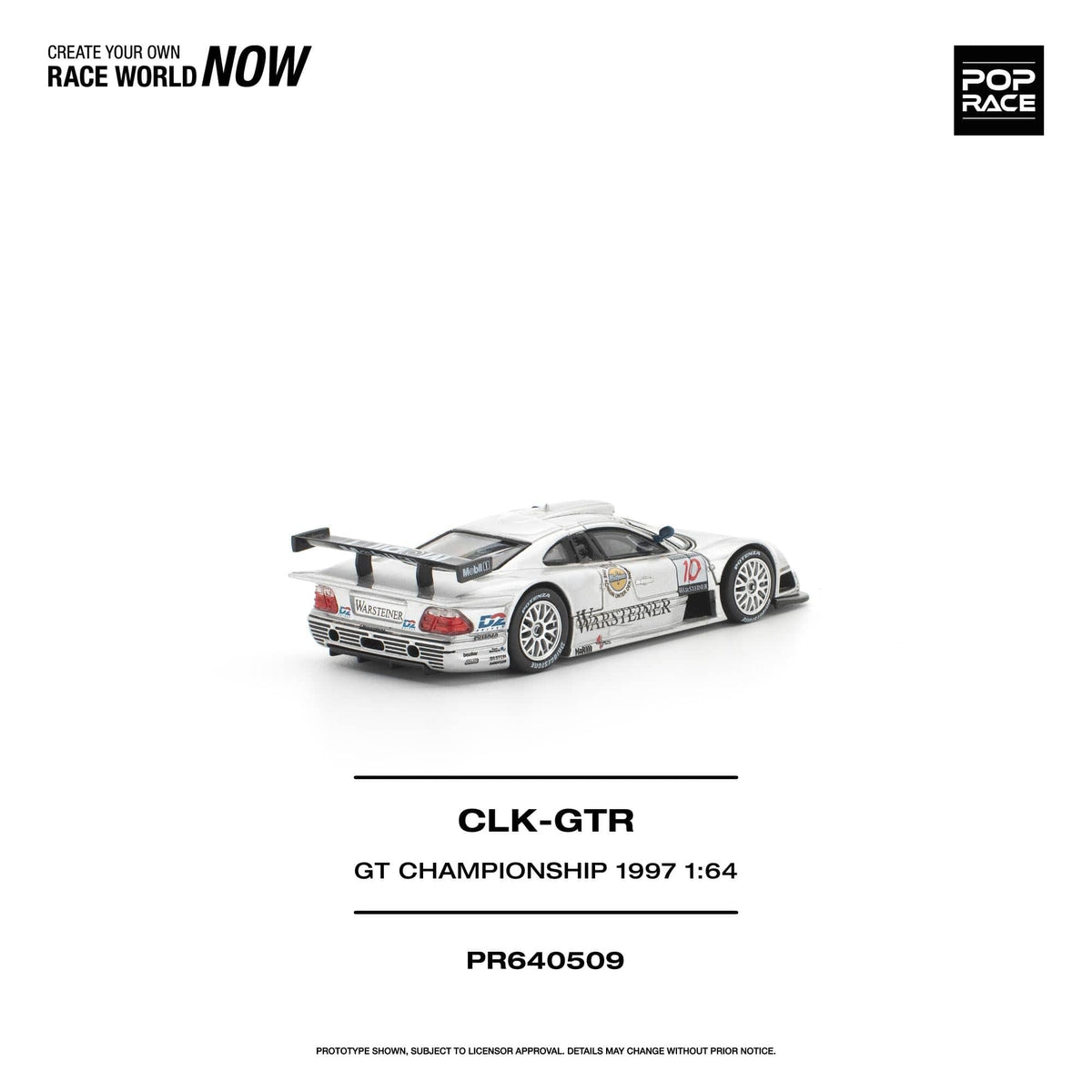 (PRE-ORDER) Mercedes-Benz AMG CLK GTR FIA GT Championship 1997 Pop Race 1/64 PR640509