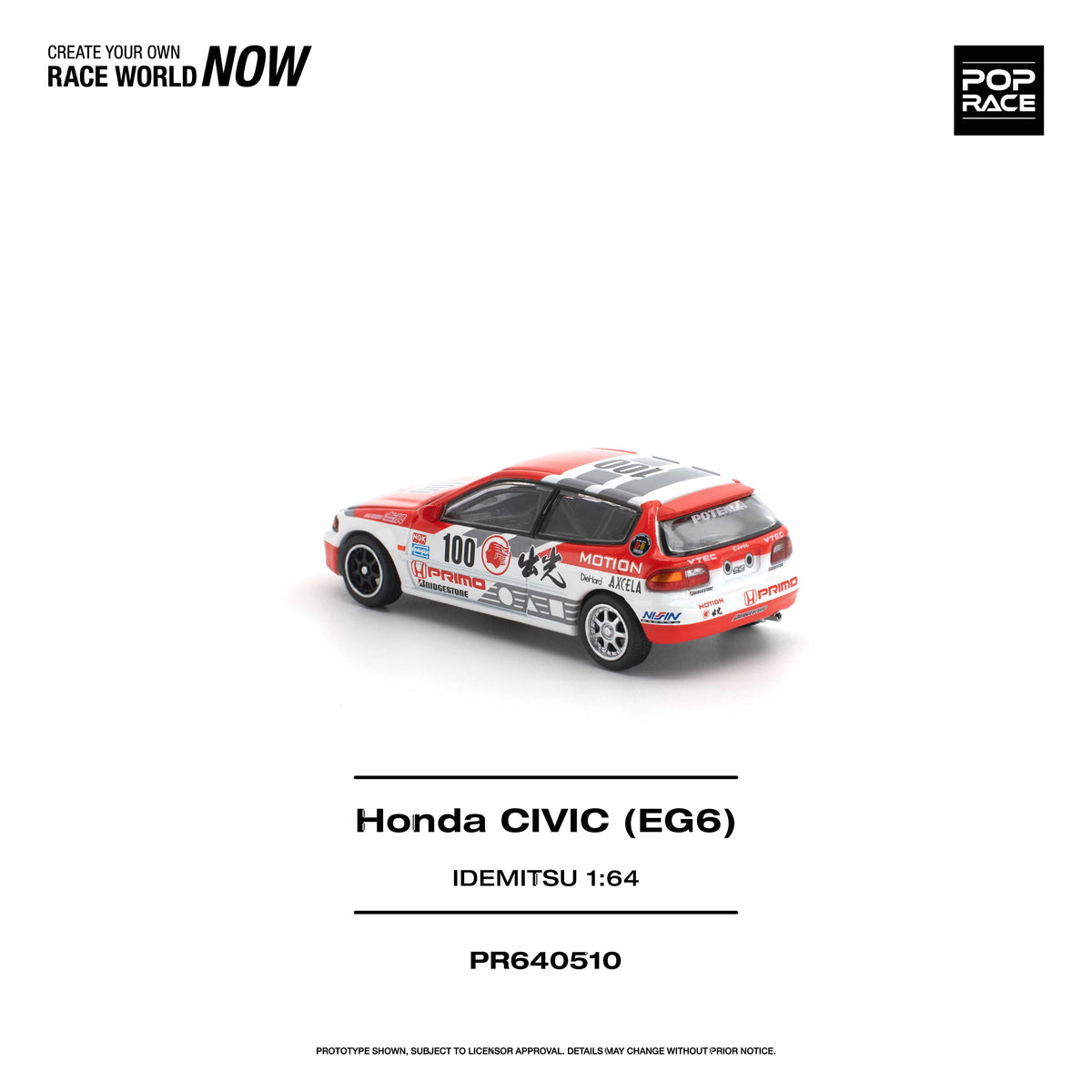 Honda Civic EG6 Idemitsu Motion Infinite Pop Race 1/64
