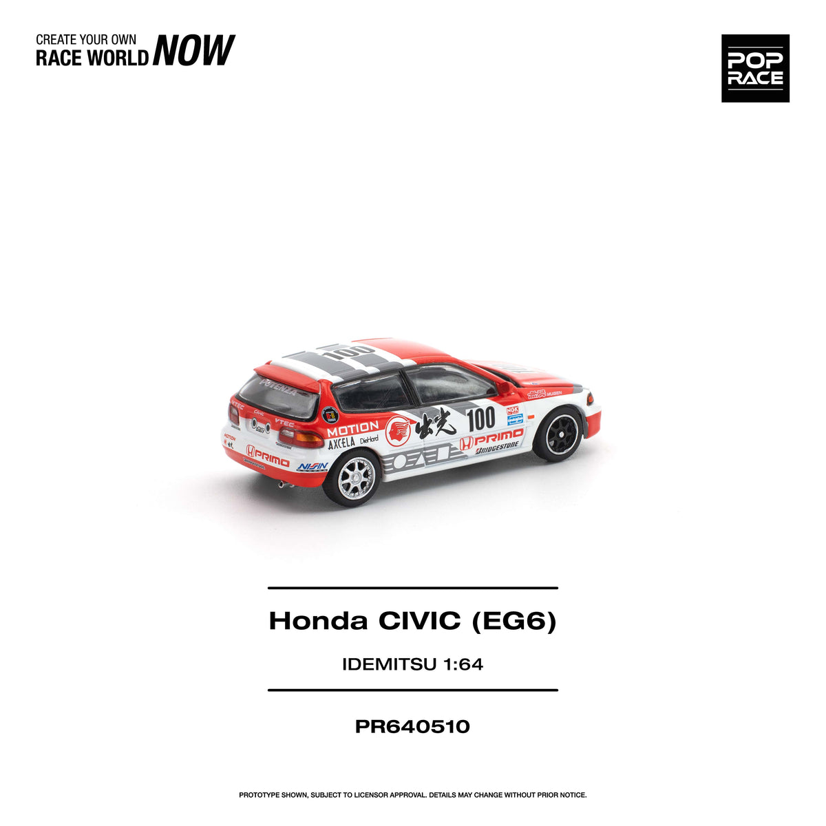 Honda Civic EG6 Idemitsu Motion Infinite Pop Race 1/64