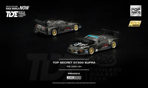 Toyota Supra GT300 Top Secret TDE 2026 Pop Race 1/64 – Hanz Driven
