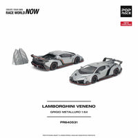 (PRE-ORDER) Lamborghini Veneno Grigio Metalluro Pop Race 1/64