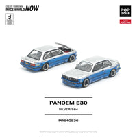 (PRE-ORDER) BMW Pandem E30 Silver Pop Race 1/64