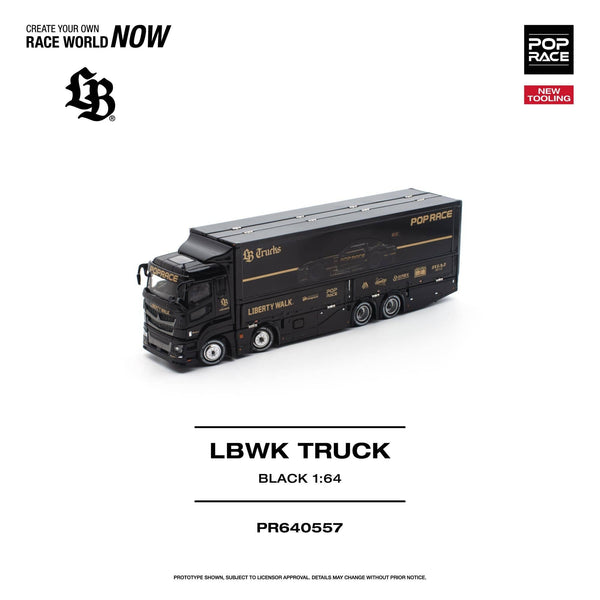 (PRE-ORDER) LBWK Truck Black Pop Race 1/64 PR640557