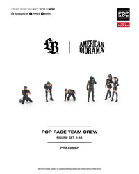 (PRE-ORDER) Pop Race Team Crew Set of 6 Figures Pop Race 1/64 PR640567