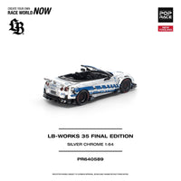 (PRE-ORDER) Nissan LB Works 35GT-R Final Edition Silver Chrome Pop Race 1/64 PR640589