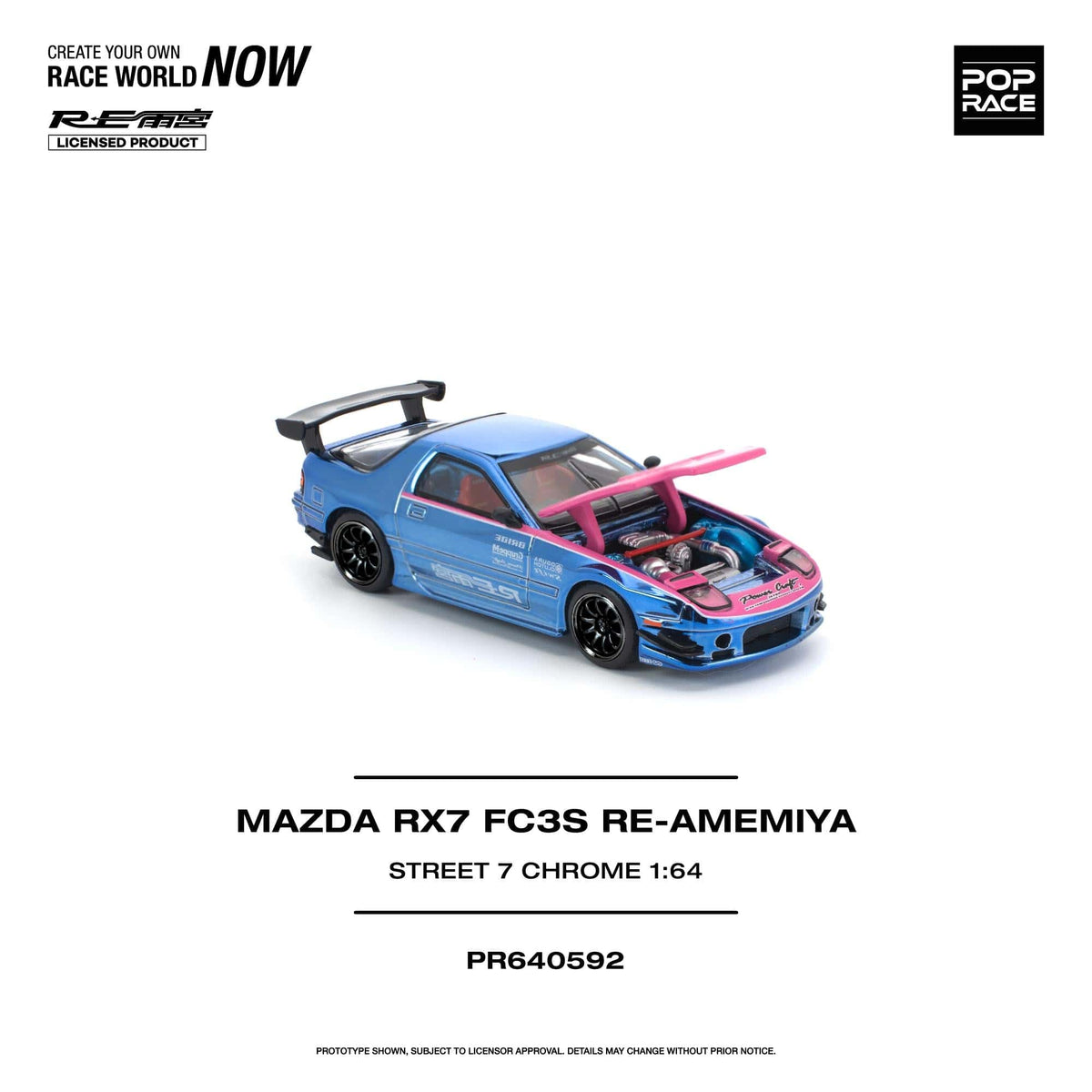 Mazda RX7 RE Amemiya Street 7 Chrome PR640592 | Hanz Driven PR640592