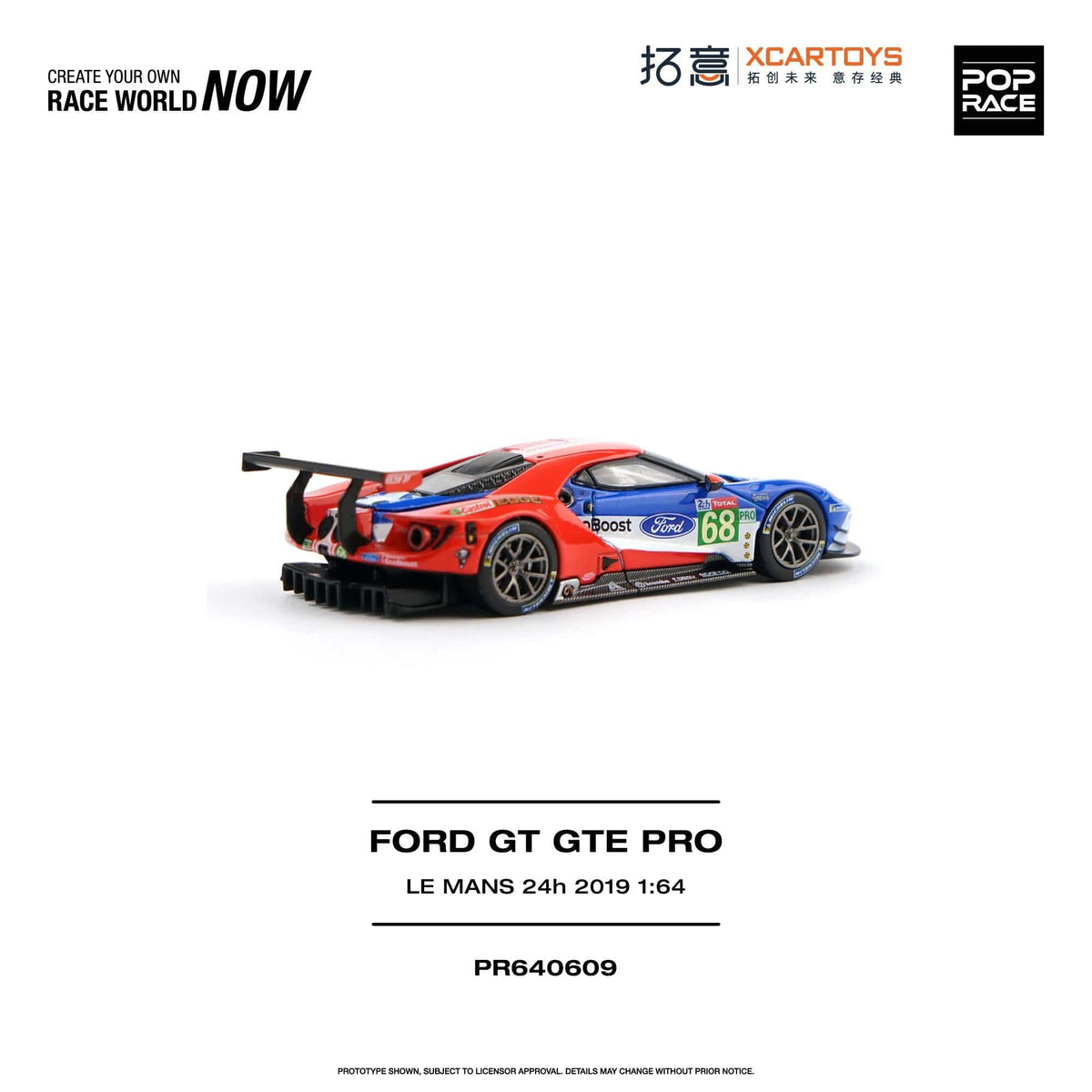 (PRE-ORDER) Ford GT GTE Pro Le Mans 24H 2019 Pop Race 1/64 PR640609