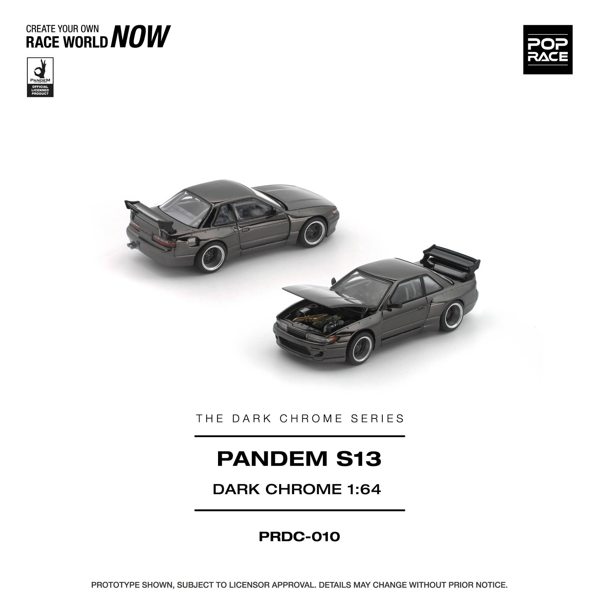 Pre-Order) Nissan Silvia S13 Pandem Dark Chrome Pop Race 1/64