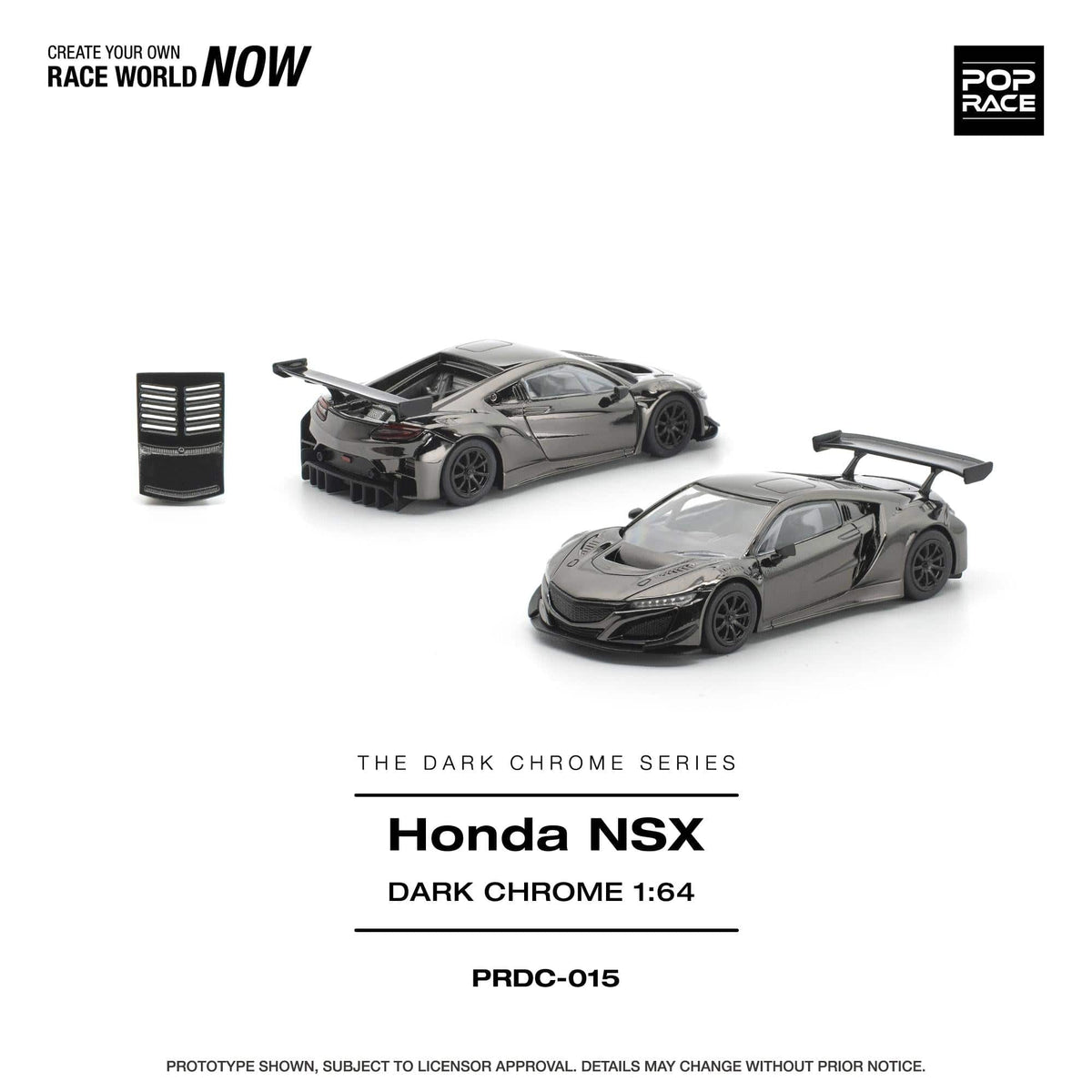 (PRE-ORDER) Honda NSX GT3 EVO22 Dark Chrome Pop Race 1/64 PRDC015