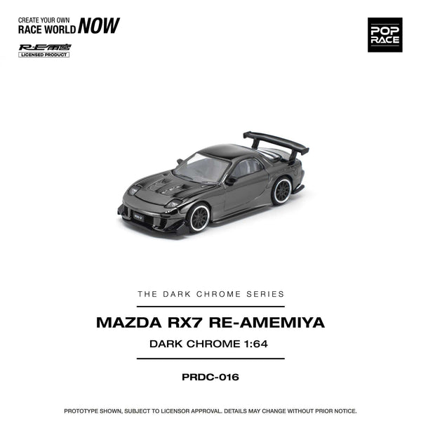 (PRE-ORDER) Mazda RX-7 RE-Amemiya Dark Chrome Pop Race 1/64 PRDC016