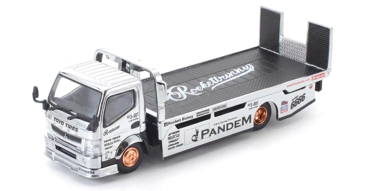 PRE-ORDER) Pandem Fuso 300 Flatbed Transporter Silver Chrome Pop