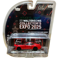 2024 Ford Mustang Dark Horse Red with Indiana Stripe Greenlight Waltersons Product Expo Exclusive Greenlight 1:64 51684-D