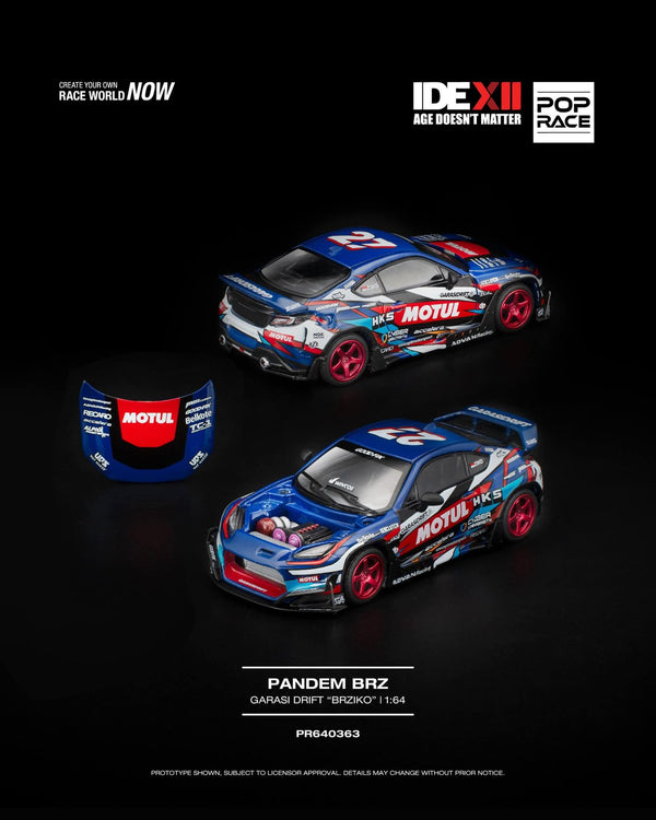 Pandem BRZ "Garasi Drift Brziko" Blue – Indonesia Diecast Expo Exclusive - POP RACE 1:64 Scale