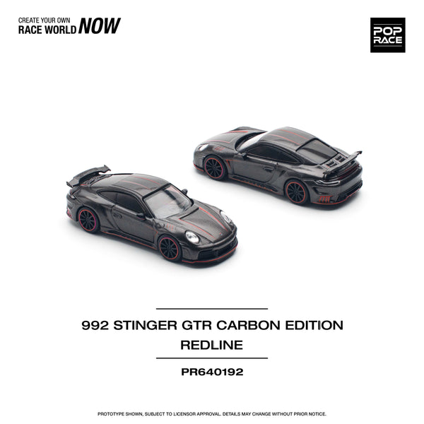 Porsche 992 Stinger Carbon edition Redline Pop Race 1/64 scale