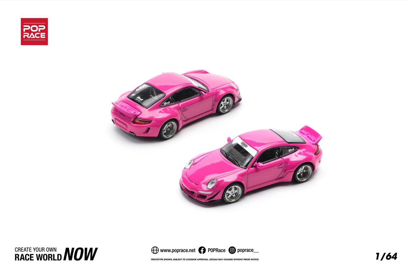 Porsche Singer DLS Turbo Study Track Orange 1/64 scale Pop Race