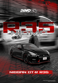  Nissan GT-R R-35 Nismo Black Inno64 1/64 scale