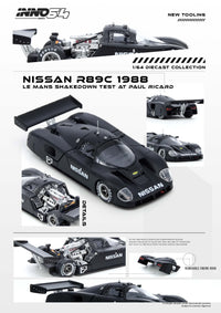 Nissan R89C Le Mans Shakedown Test at Paul Ricard 1988 Inno64 /164 scale IN64-R89C-LMT1988