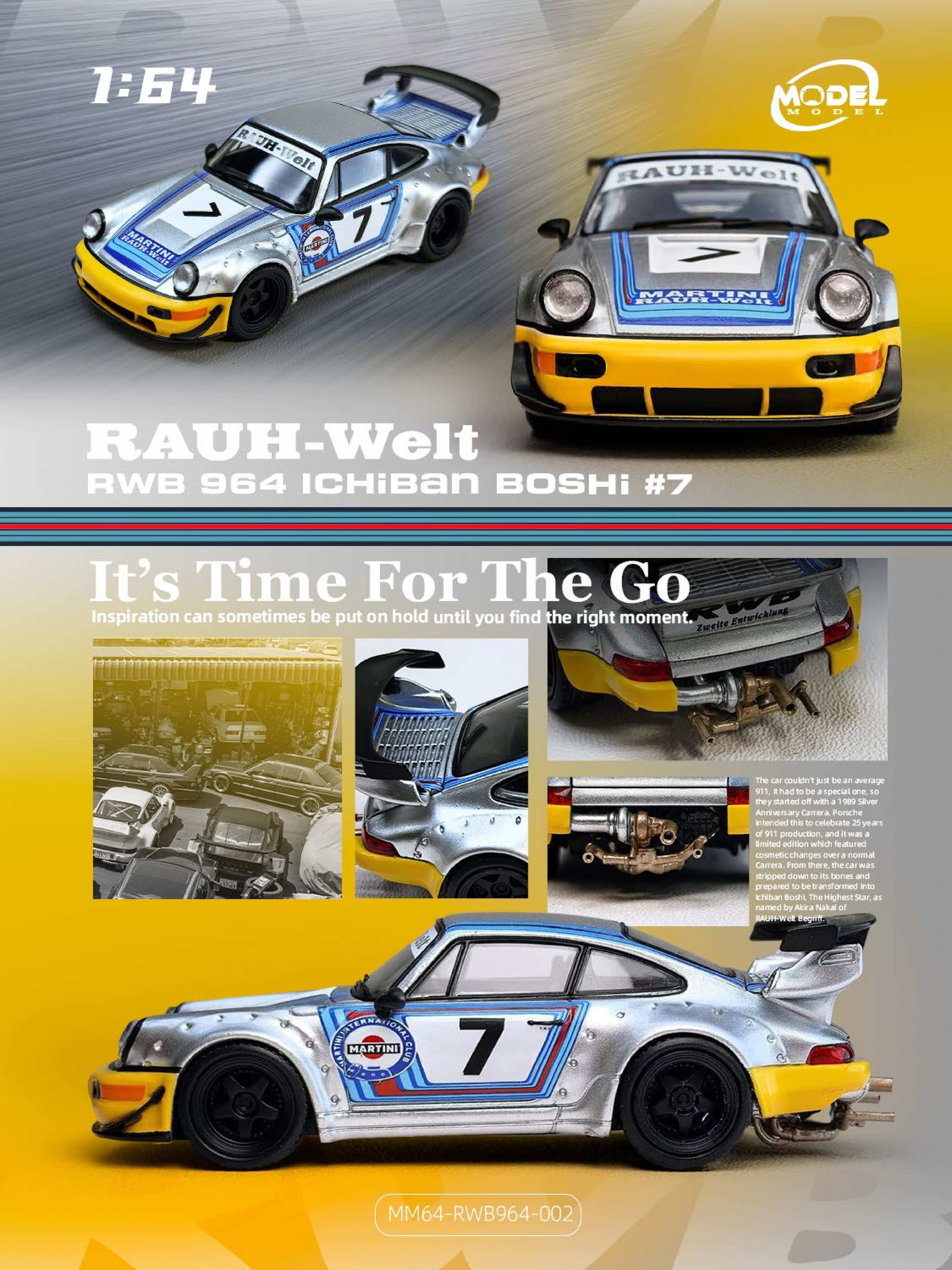 MODELMODEL Porsche RWB 964 Ichiban Boshi #7 Yellow – Hanz Driven