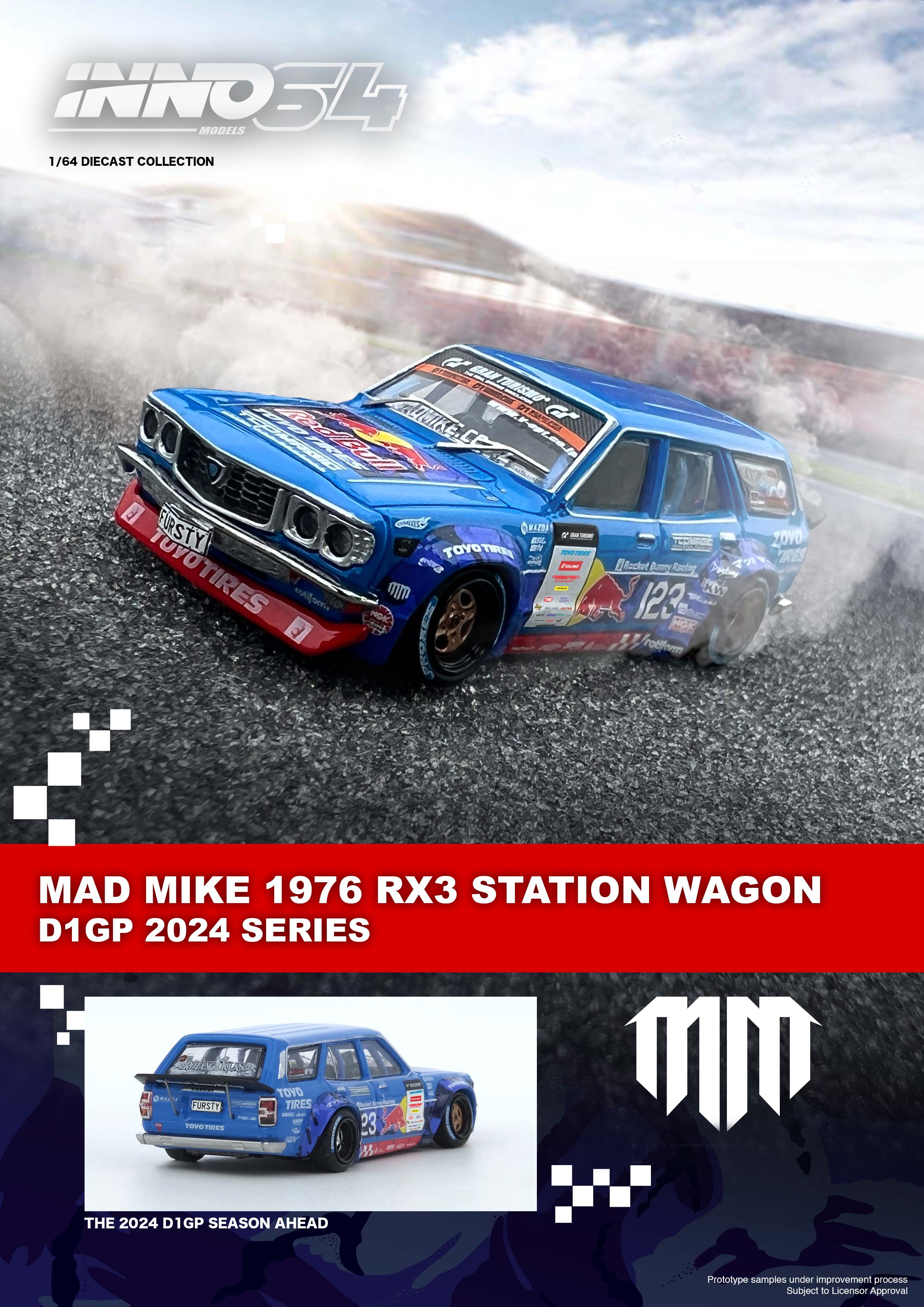 Mad Mike Mazda RX3 Station Wagon Inno64 – Hanz Driven