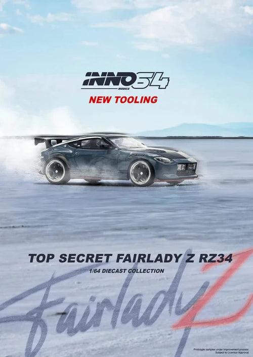 Top Secret Fairlady Z RX34 Stealth Gray Inno64 1/64 scale – Hanz
