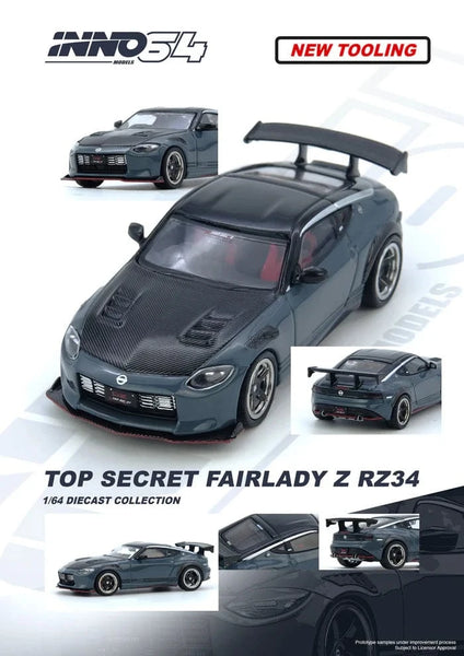 Top Secret Fairlady Z RX34 Stealth Gray Inno64 1/64 scale – Hanz