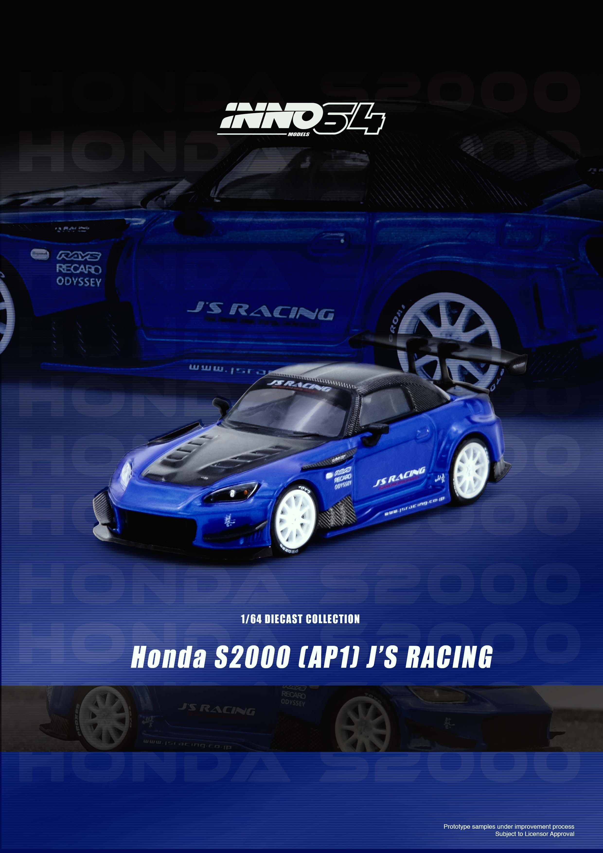 Honda S2000 J'S Racing Blue | Inno64 1:64 – Hanz Driven