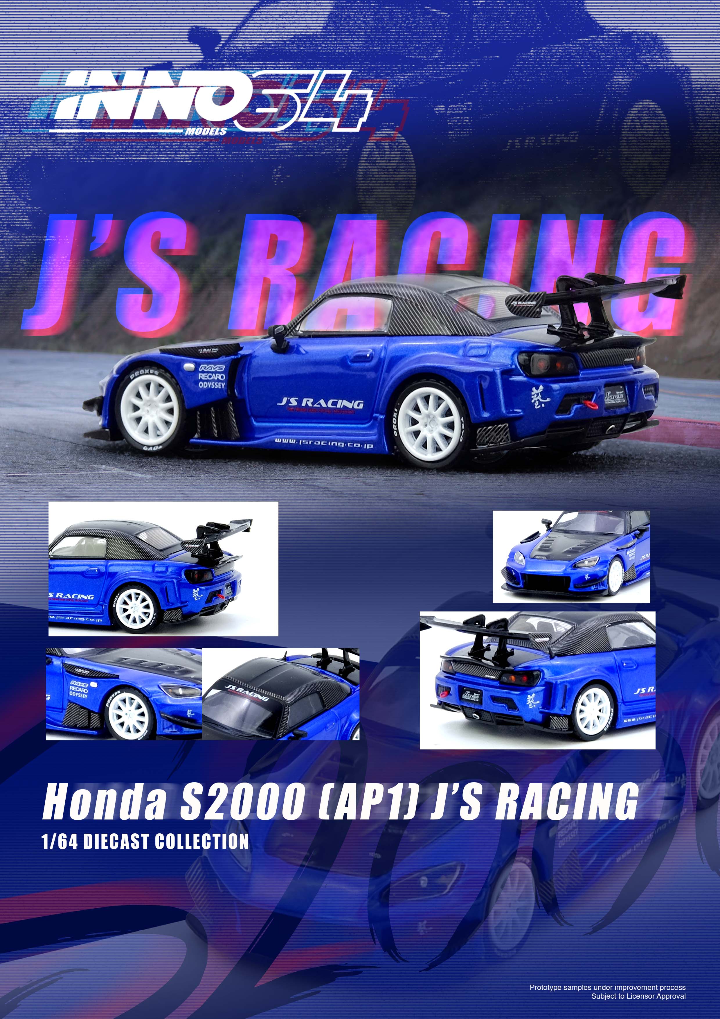 Honda S2000 J'S Racing Blue | Inno64 1:64 – Hanz Driven