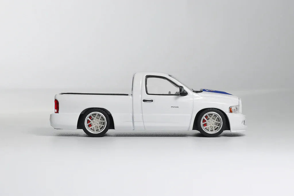 Dodge RAM SRT-10 2003 LHD White with Blue Stripes Shoom64 GCD 1/64