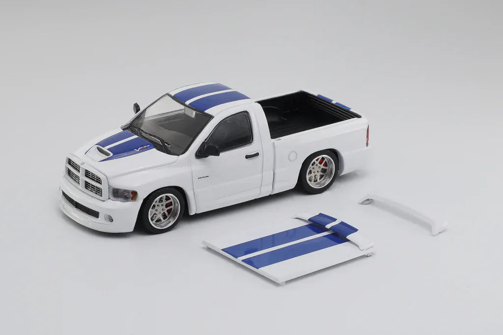 Dodge RAM SRT-10 2003 LHD White with Blue Stripes Shoom64 GCD 1/64