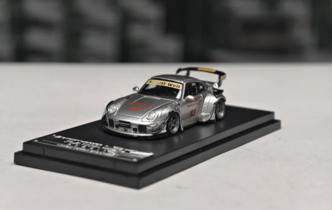 Porsche 911 RWB 993 Silver Low Wing Street Warrior 1/64 SW110