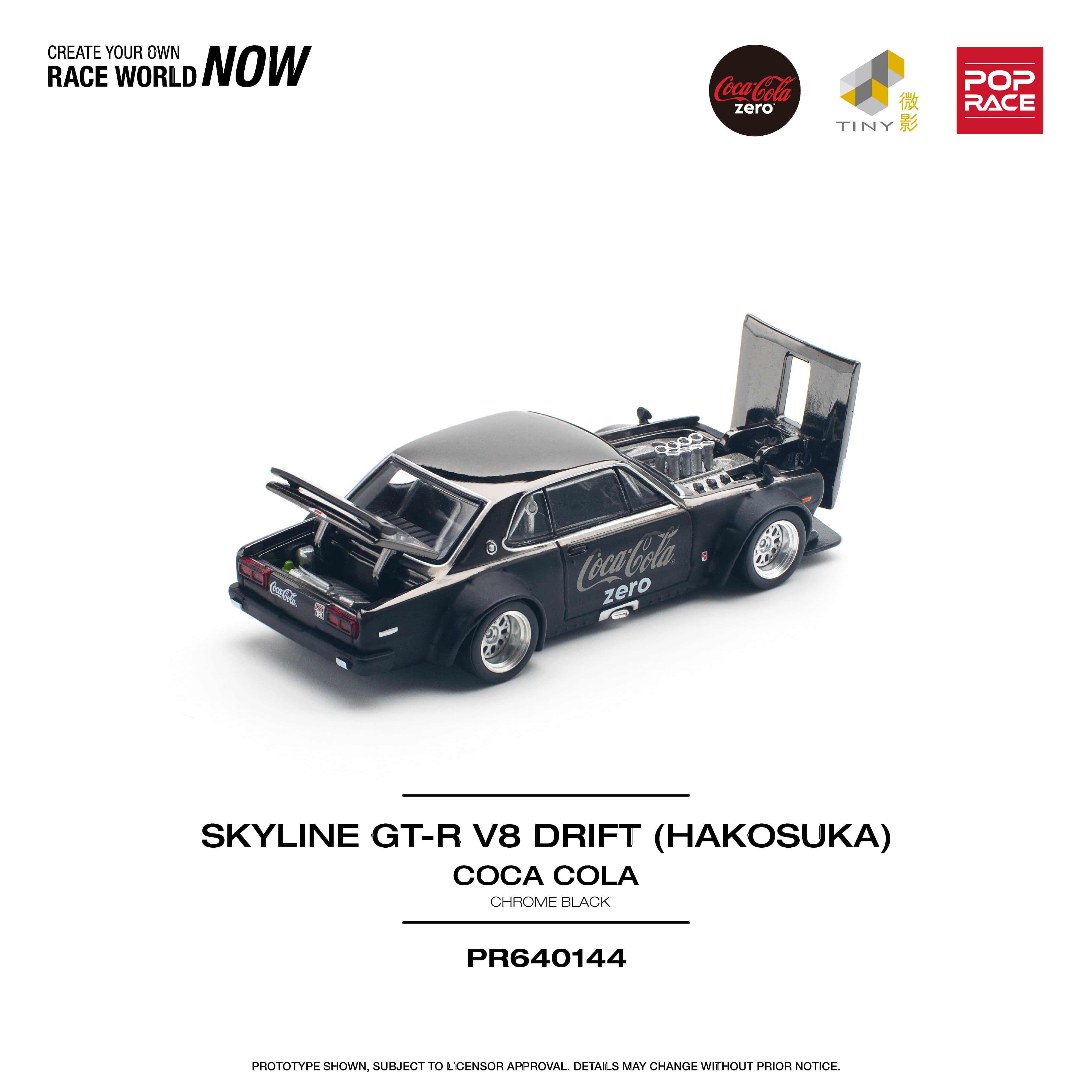 Skyline GT-R V8 Drift Hakosuka Coca Cola Zero 1/64 Pop Race – Hanz