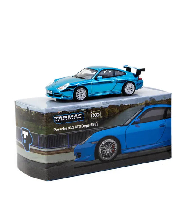 Chase Chrome Blue Porsche 911 GT3 996 Light Blue Tarmac Works 1/64