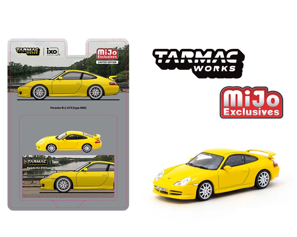 pre-order) Porsche 911 GT3 996 Yellow Ixo Models Tarmac Works
