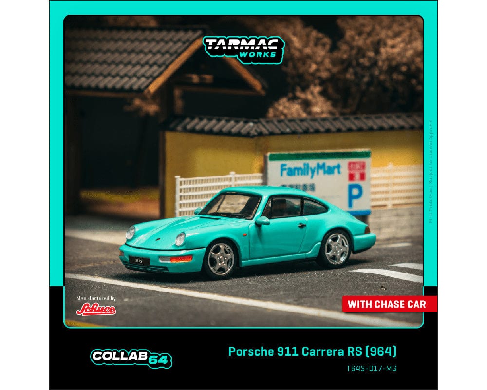 (Pre-order) Porsche 911 964 RS Mint Green Collab64 Tarmac Works