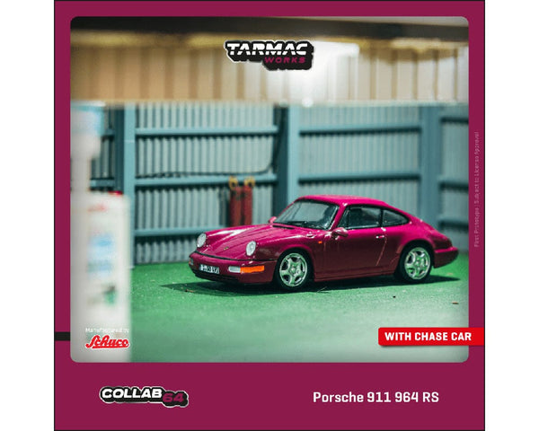 Porsche 911 964 RS Ruby Star Collab64 Tarmac Works 1:64