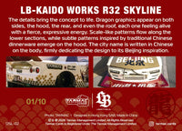 Tarmac Cards Spotlight LB-KAIDO Works R32 Skyline "Flying Dragon" - BOX with 10 packs TC-LBR32-DSL