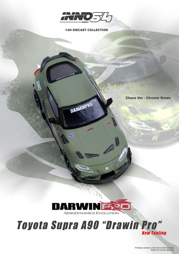 Toyota Supra A90 Darwin Pro J'S Racing Blue Inno64 1/64 scale