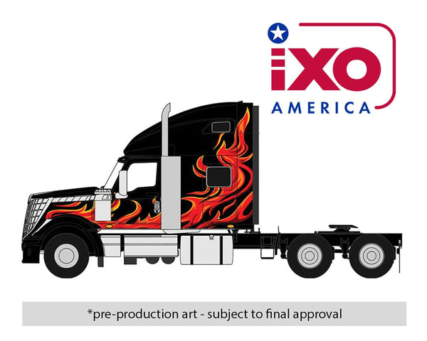 2010 International Lonestar – Black with flames Ixo Model 1:64 scale