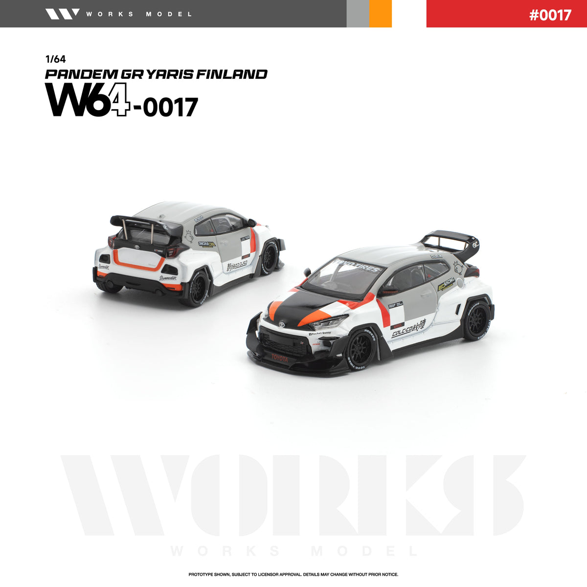 (PRE-ORDER) Toyota Pandem GR Yaris Finland Works Model 1/64