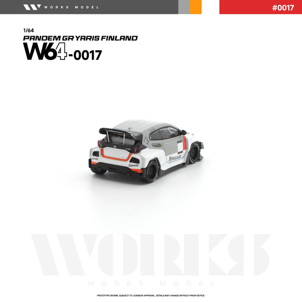 (PRE-ORDER) Toyota Pandem GR Yaris Finland Works Model 1/64 W640017