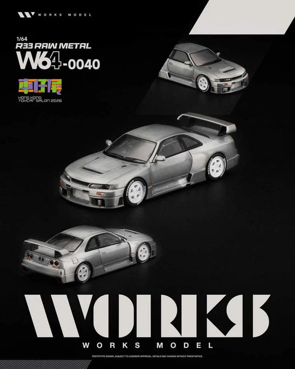 Nissan Skyline R33 Raw Metal Hong Kong Toycar Salon 2026 Works Model 1/64