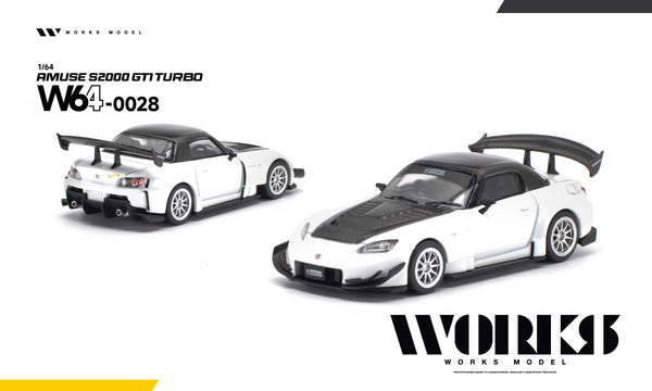 (PRE-ORDER) Honda Amuse S2000 GT1 Turbo White Works Model 1/64 W640028
