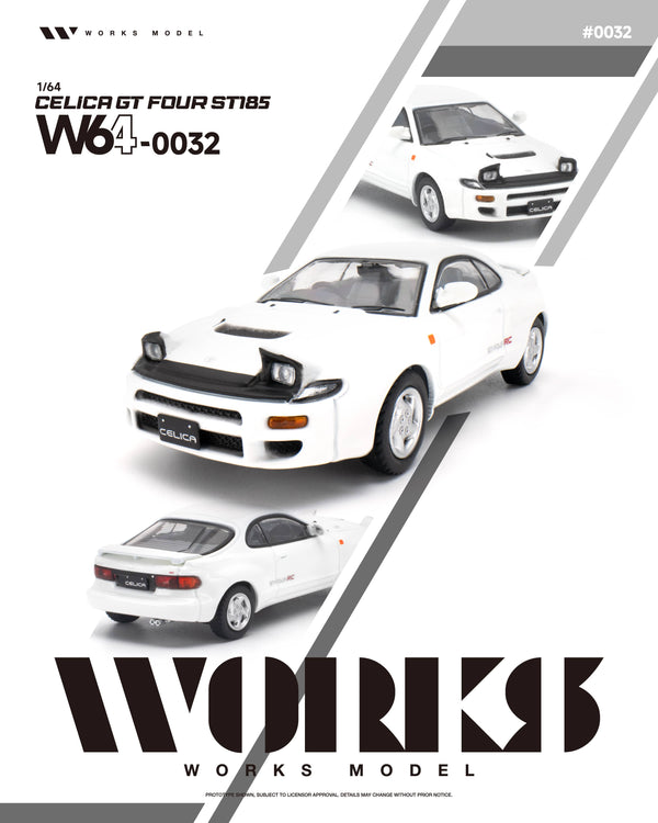 (PRE-ORDER) Toyota Celica GT-Four ST185 White Works Model 1/64 W640032