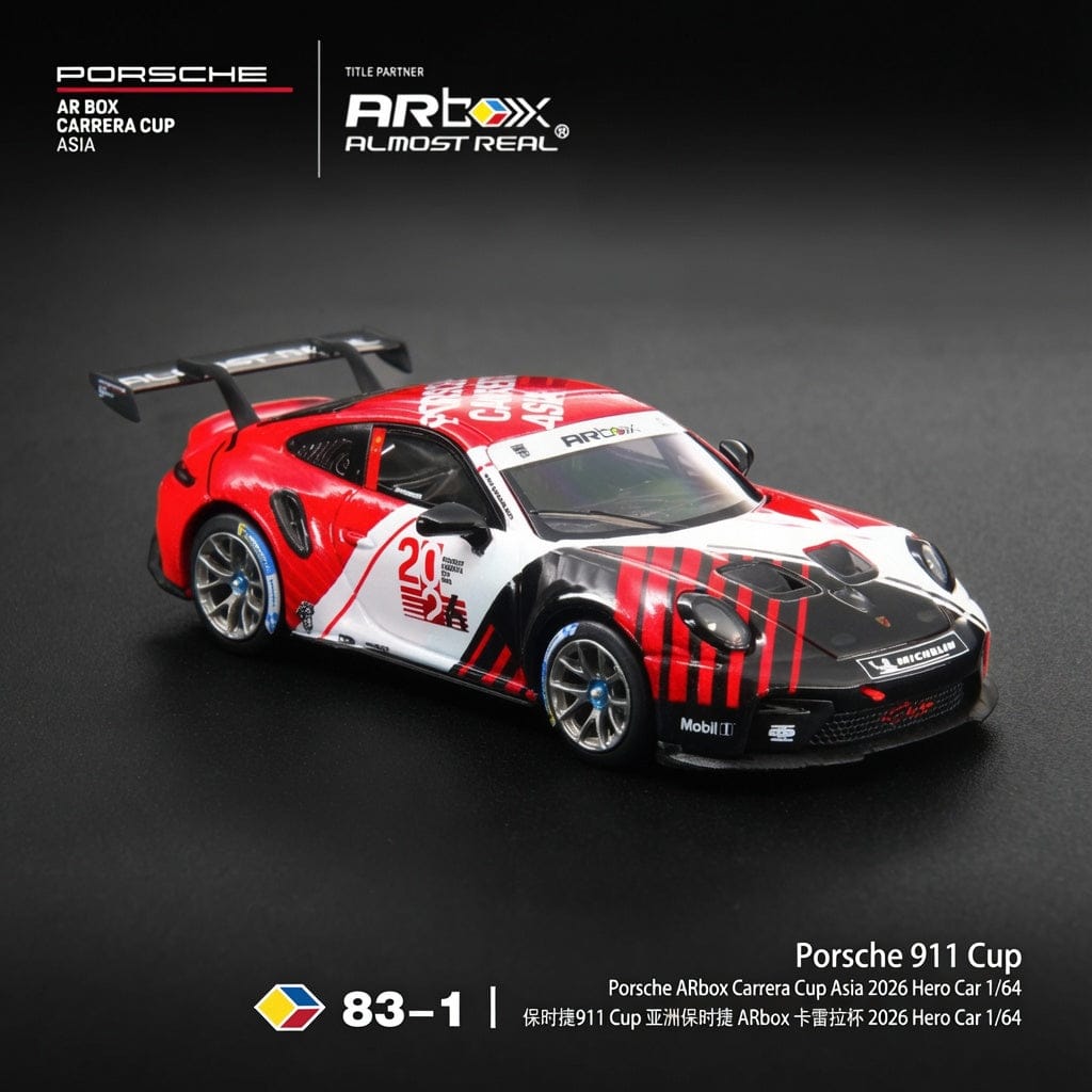 (PRE-ORDER) Porsche 911 Cup ARbox Carrera Cup Asia 2026 Hero Car Almost Real 1/64 640010001