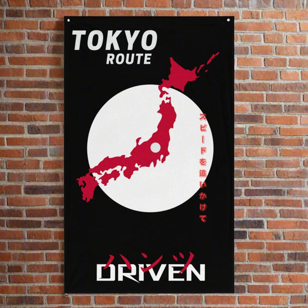 Tokyo Route Flag for car enthusiasts