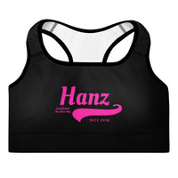 Hanz Race DVSN Sports Bra Pink on Black 2139045_10862