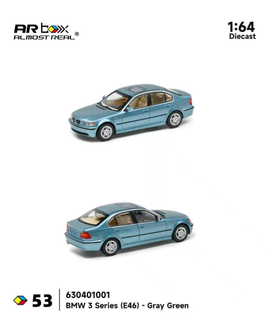 BMW 3 Series E46 Gray Green | Almost Real 1/64 630401001