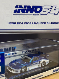 Chase Mazda RX7 LB FD3S Liberty Walk Super Silhouette Hong Kong Toy Car Salon 2024 Special Edition Inno64 1/64 scale