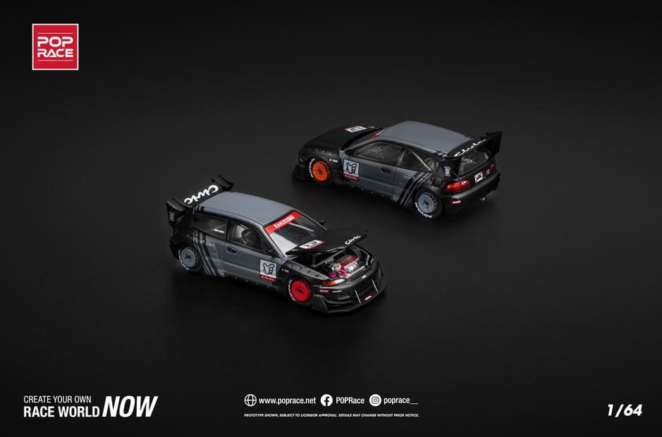 Pandem Honda Civic EG6 Kanjozoku Pop Race 1/64 – Hanz Driven